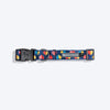 HUFT Love Struck Printed Collar For Dog - Navy Blue - Heads Up For Tails