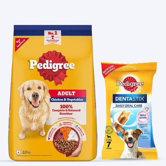 Pedigree Super Saver Adult Dog Food & Treat Combo - Pack of 2
