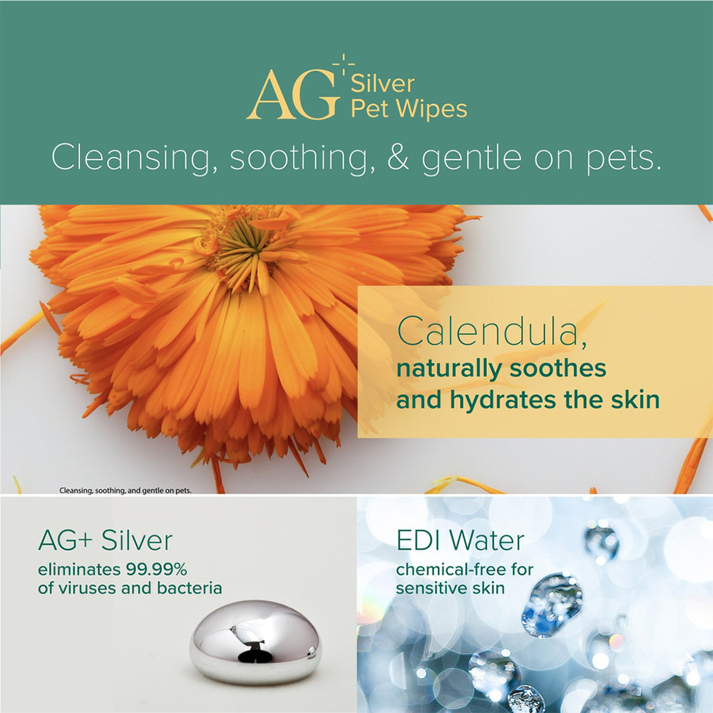 NurturePRO AG+ Silver Wet Pet Wipes - Coconut - Heads Up For Tails