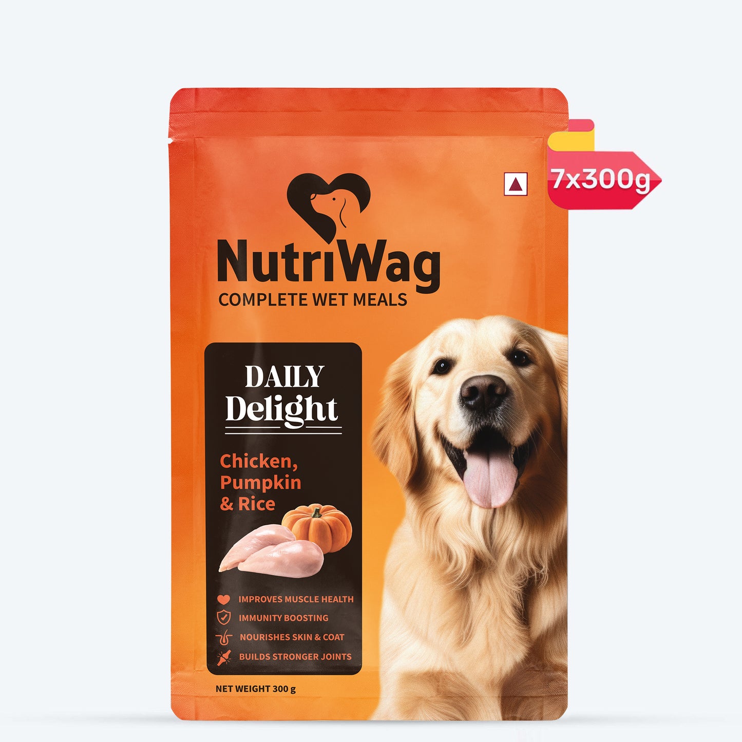 NutriWag Balanced Meals With Chicken, Rice & Vegetables For Dog - 300g