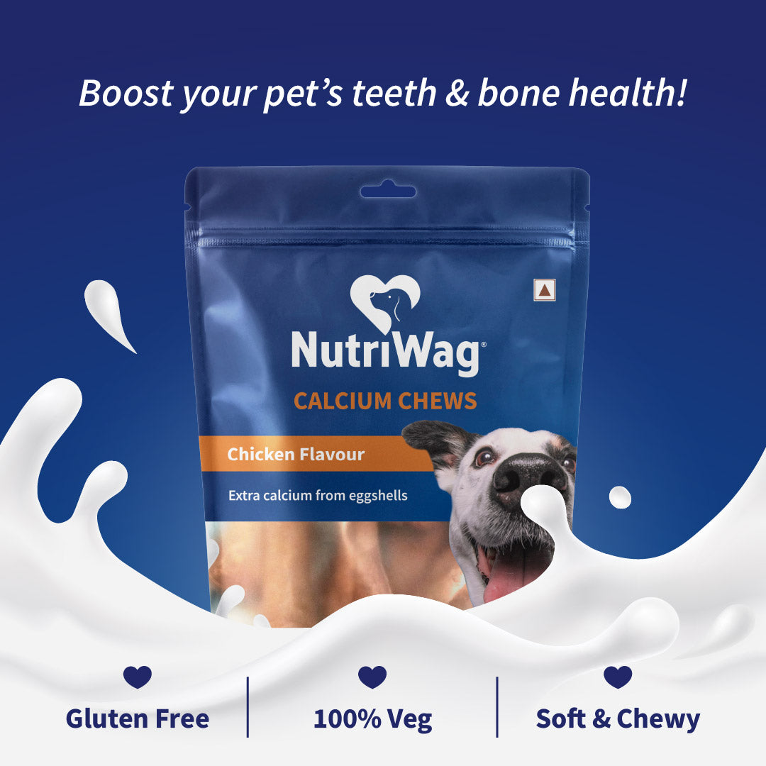 NutriWag Chicken Calcium Chew Bones Treats For Dog - Heads Up For Tails