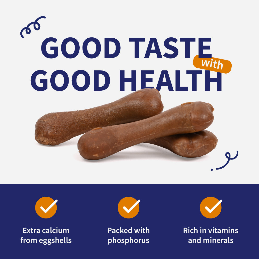 NutriWag Chicken Calcium Chew Bones Treats For Dog - Heads Up For Tails
