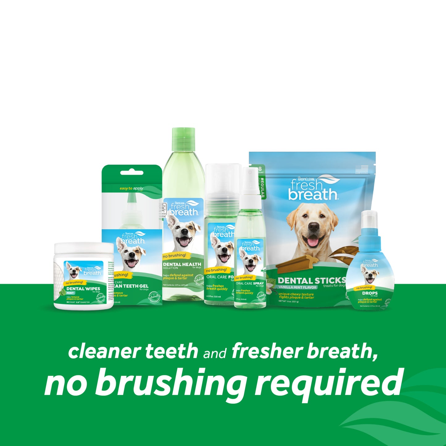 Tropiclean Fresh Breath Oral Care Foam for Dogs - Fresh Mint - 133 ml - Heads Up For Tails