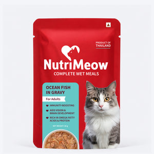 NutriMeow Oceanfish In Gravy Wet Food For Adult Cat - 80 gm
