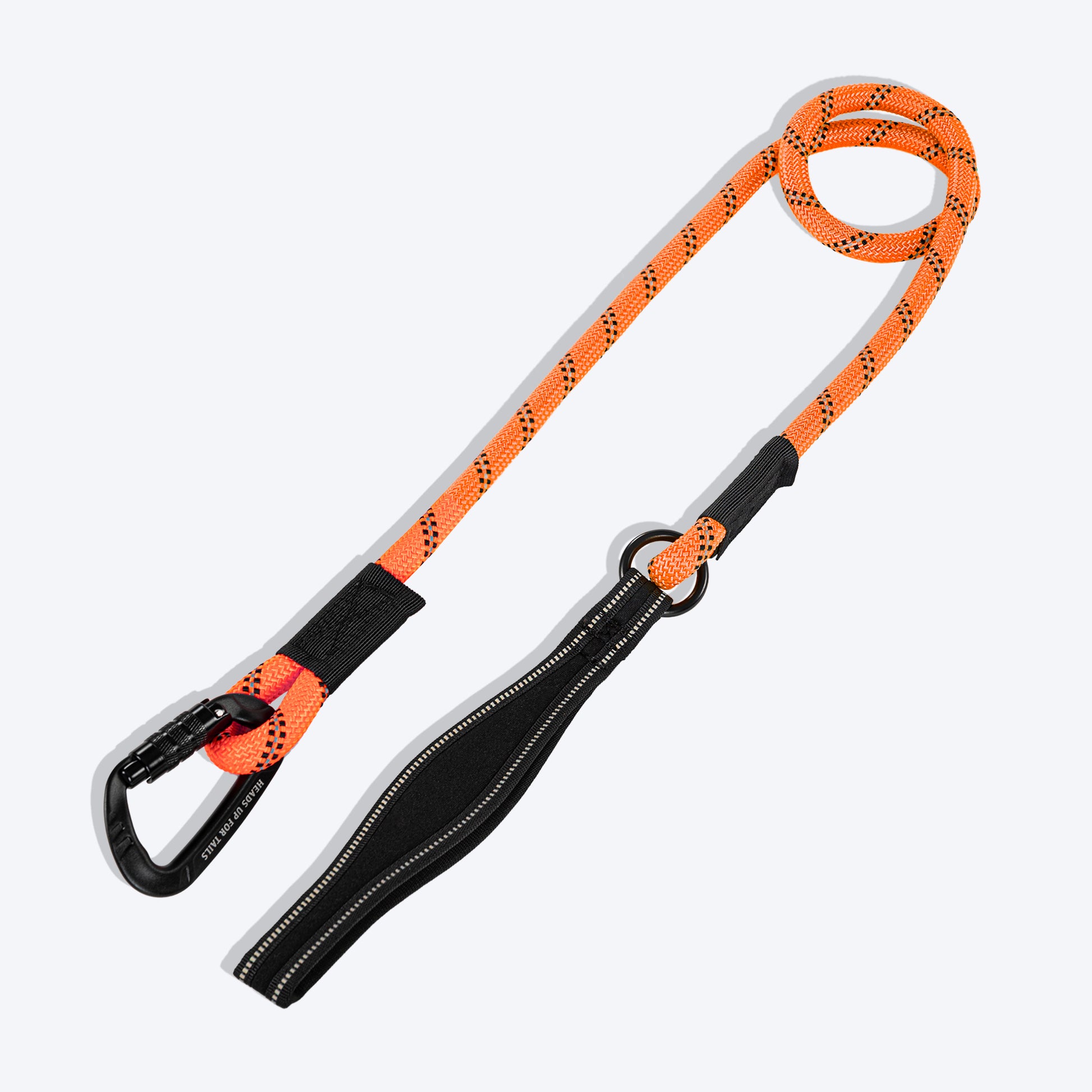 HUFT Rope Leash With Carabiner For Dog - Orange - 1.2 m - Heads Up For Tails