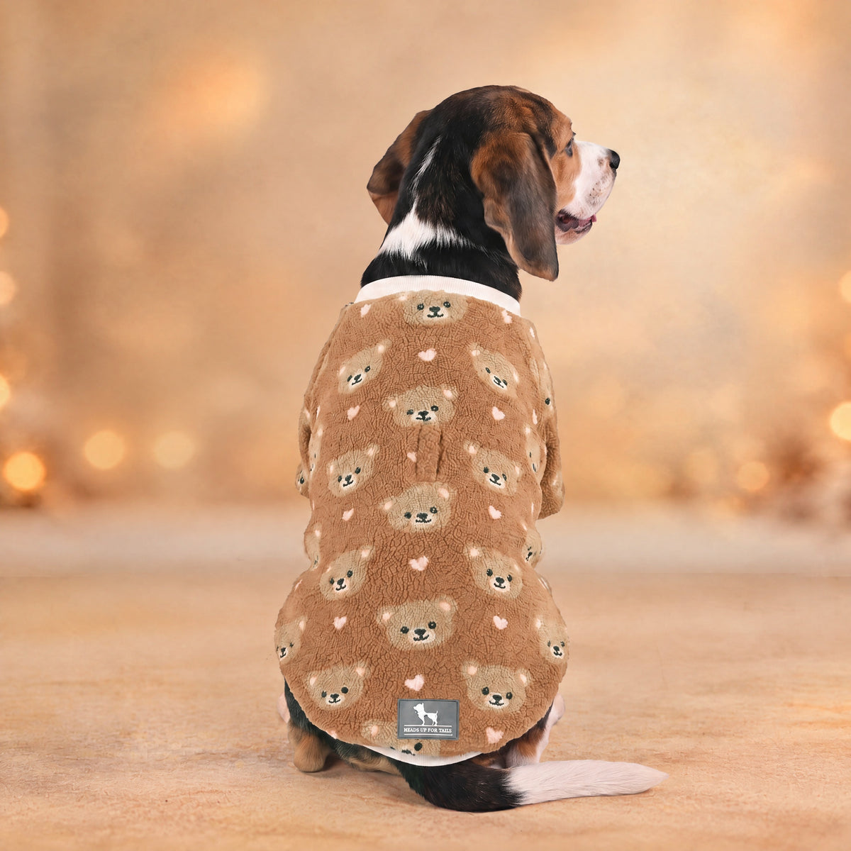 HUFT Teddy Love Jacket For Dog - Brown - Heads Up For Tails