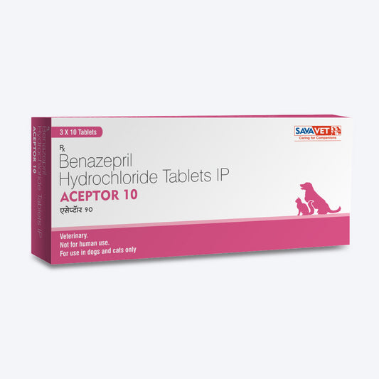 Savavet Aceptor Tablets Cardiac Support For Dog & Cat - 10 Tablets