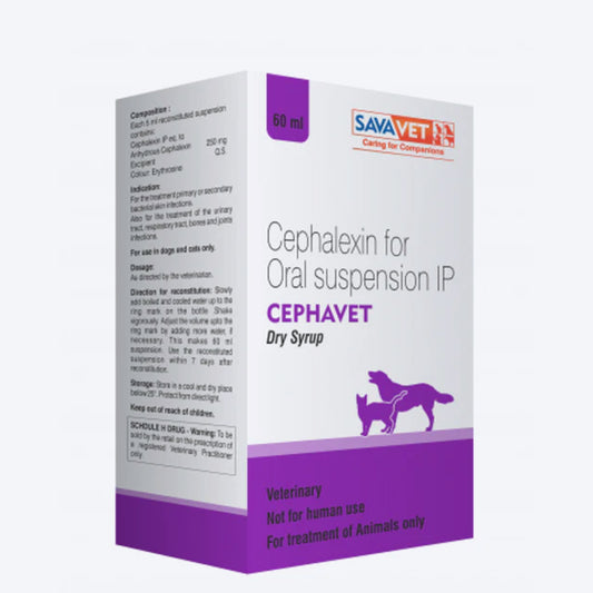Savavet Cephavet Dry Syrup Antibiotic For Dog & Cat - 60 ml