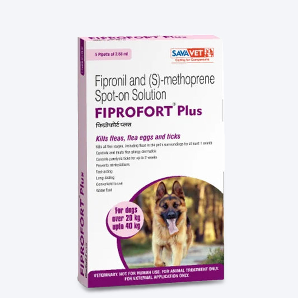 Savavet Fiprofort Plus Spot-on Flea & Tick Control For Dogs