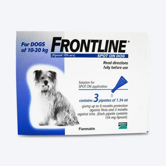 Frontline Plus Spot On Solution For Dog - 3 x 1 ml