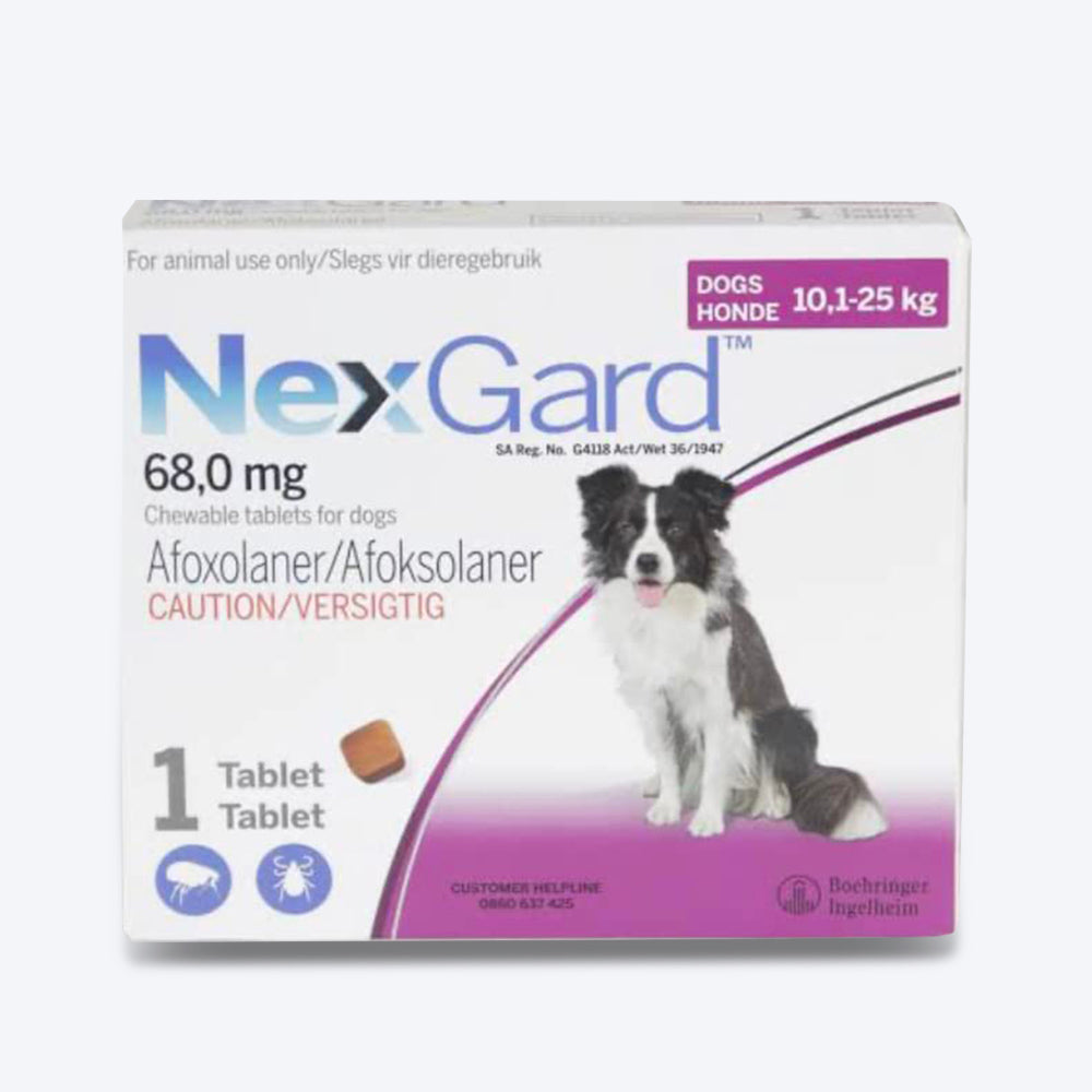 NexGard Tick & Flea Chewable Tablets For Dogs - 3 Tablets