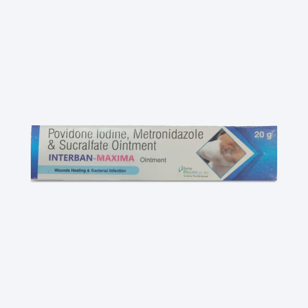 Corise Interban Maxima Antimicrobial Ointment For Dog & Cat - 20 gm - Heads Up For Tails