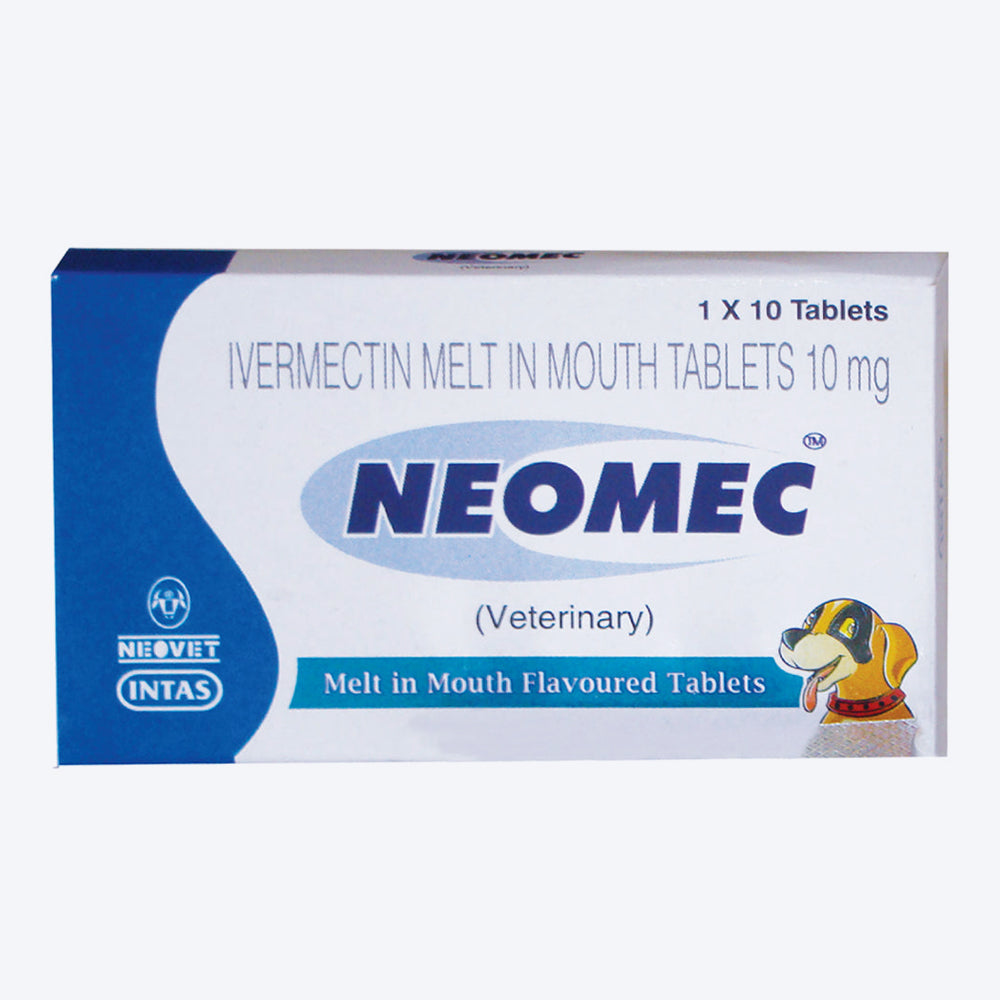 Intas Neomec Tablets For Dog & Cat - 10 Tablets - Heads Up For Tails