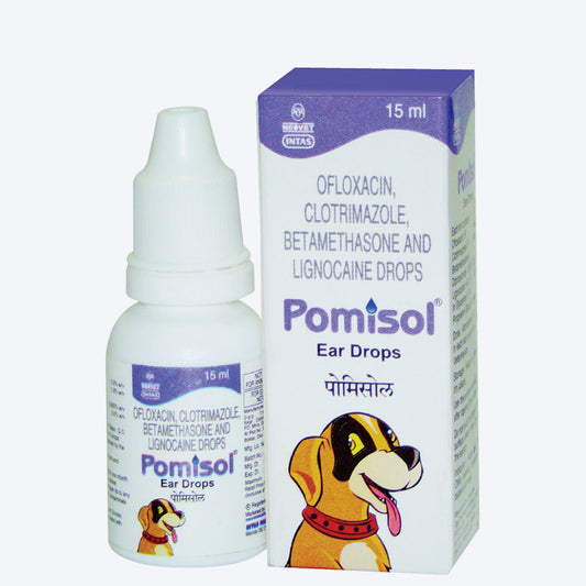 Intas Pomisol Ear Drops For Dog & Cat - 15 ml