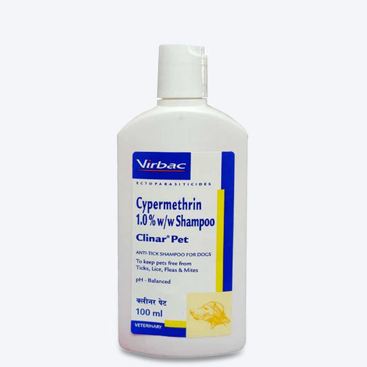 Virbac Clinar PET Liquid Shampoo For Dog & Cat - 100 ml - Heads Up For Tails