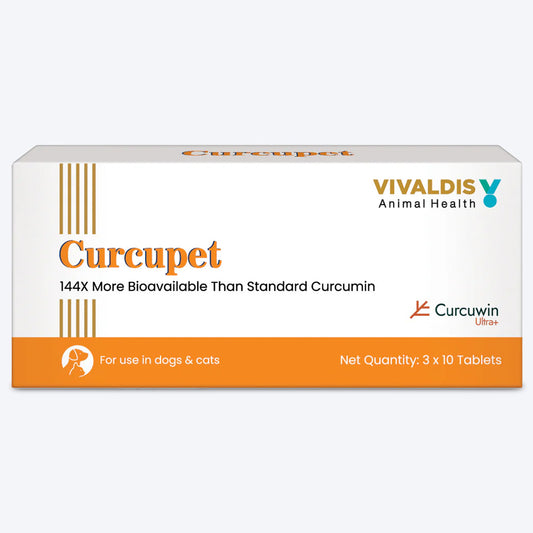 Vivaldis RX Curcupet Joint & Inflammatory Support Tablets For Dog & Cat - 30 Tablets - Heads Up For Tails