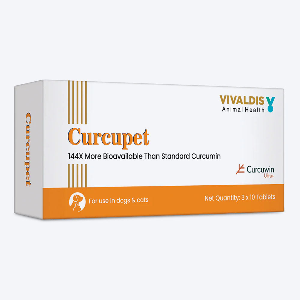 Vivaldis RX Curcupet Joint & Inflammatory Support Tablets For Dog & Cat - 30 Tablets - Heads Up For Tails