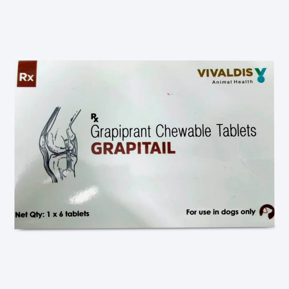 Vivaldis RX Grapitail (Grapiprant) Pain Relief Tablets 100 mg For Dogs - 6 Tablets - Heads Up For Tails