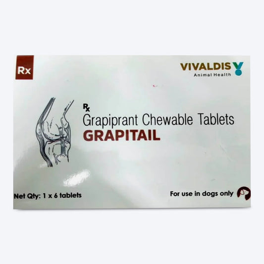 Vivaldis RX Grapitail (Grapiprant) Pain Relief Tablets 100 mg For Dogs - 6 Tablets - Heads Up For Tails