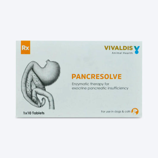 Vivaldis RX PancreSolve Digestive Enzyme Tablets For Dog & Cat - 10 Tablets - Heads Up For Tails