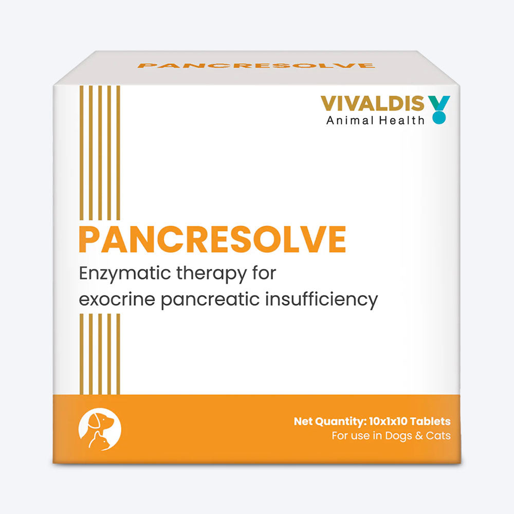 Vivaldis RX PancreSolve Digestive Enzyme Tablets For Dog & Cat - 10 Tablets - Heads Up For Tails