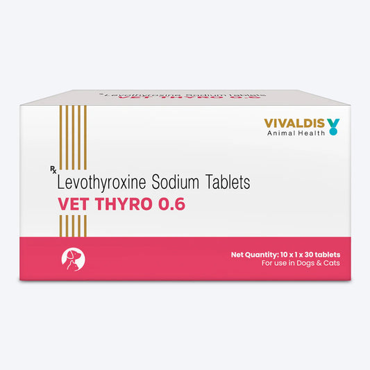Vivaldis Vet Thyro 0.6 Thyroid Support Tablets For Pets - 30 Tablets