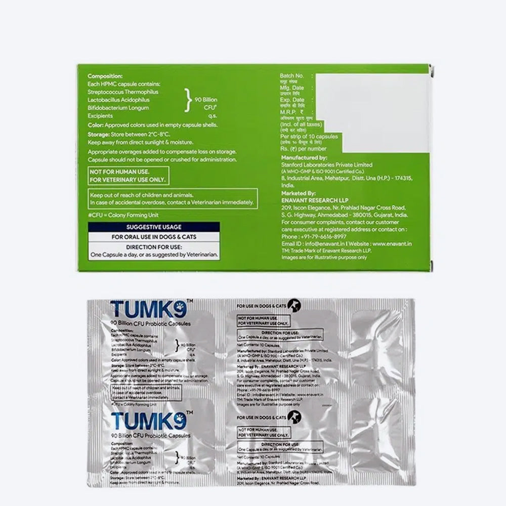 TUMK9 Probiotic Gut & Kidney Support Reduces Uremic Toxins For Dogs - Heads Up For Tails