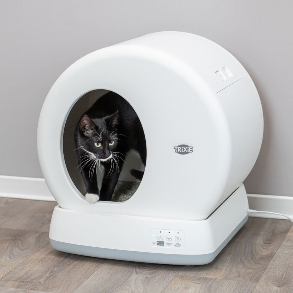 Trixie Self-Cleaning Litter Tray For Cat - White - 55.5 x 53 x 52 cm