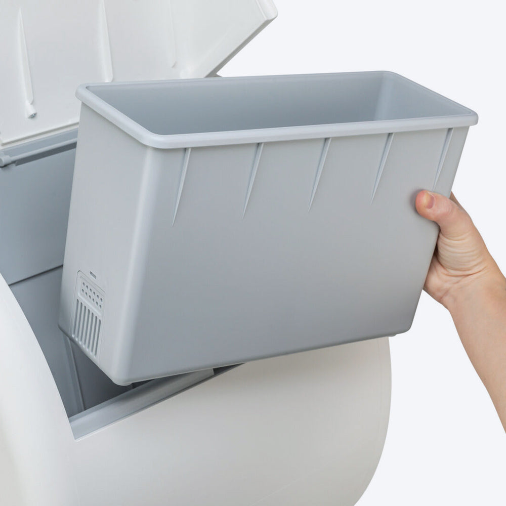 Trixie Self-Cleaning Litter Tray For Cat - White - 55.5 x 53 x 52 cm