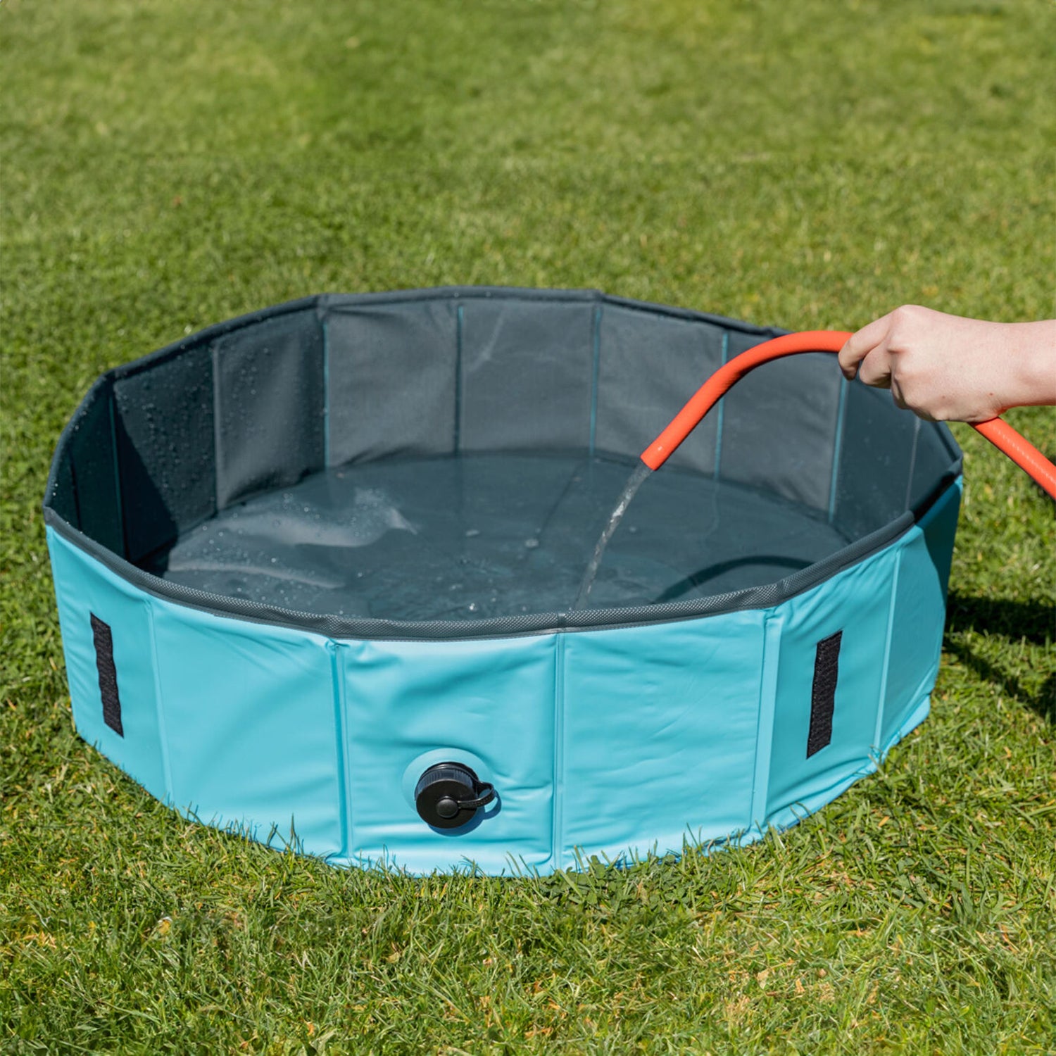 Trixie Portable Dog Splash Pool - Light Blue - Heads Up For Tails