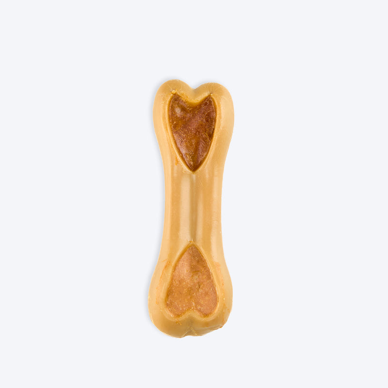 Pow Meaty Middle Duo Filled Bone Made With Real Juicy Chicken & Duck Treat For Dog - 128gm - Heads Up For Tails