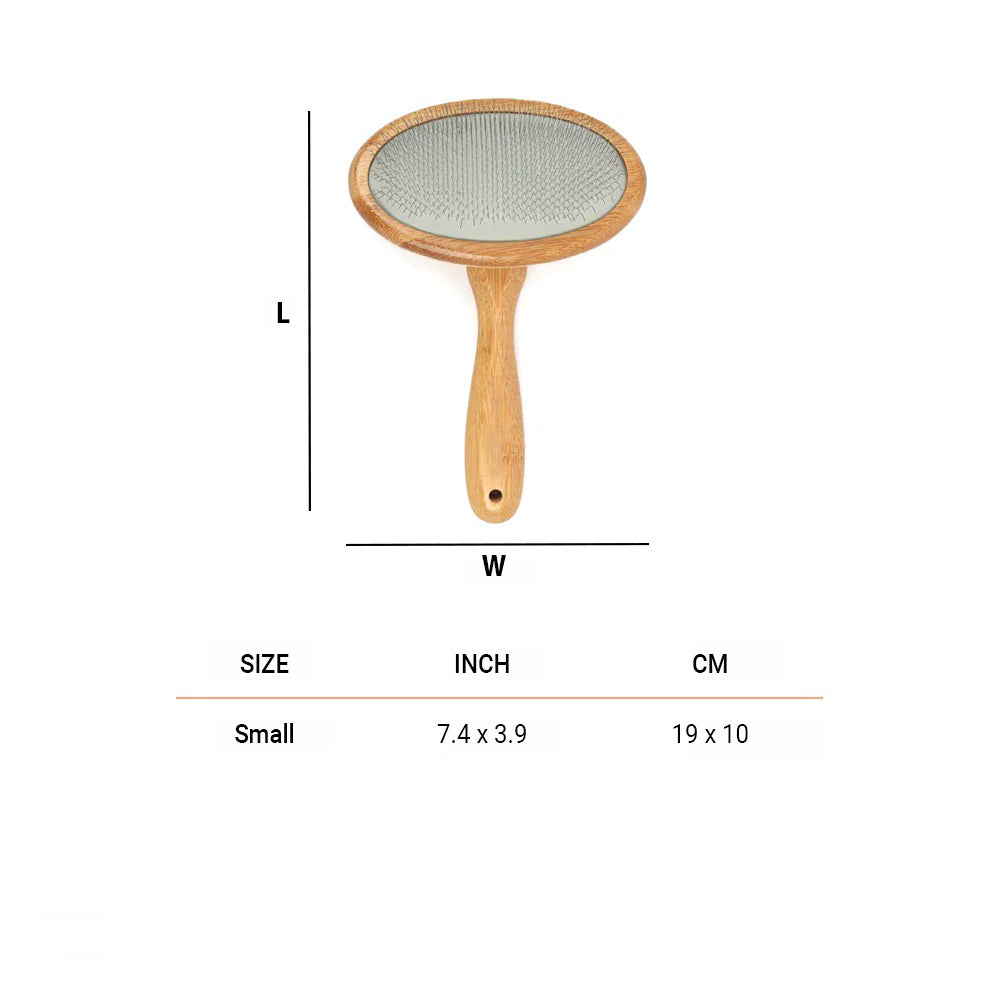 Paws For Earth Bamboo Slicker Brush For Dog & Cat - S - Heads Up For Tails