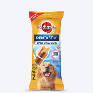 Pedigree Dentastix Oral Care Dog Treat Weekly Pack For Large Breed - 270 g - Heads Up For Tails