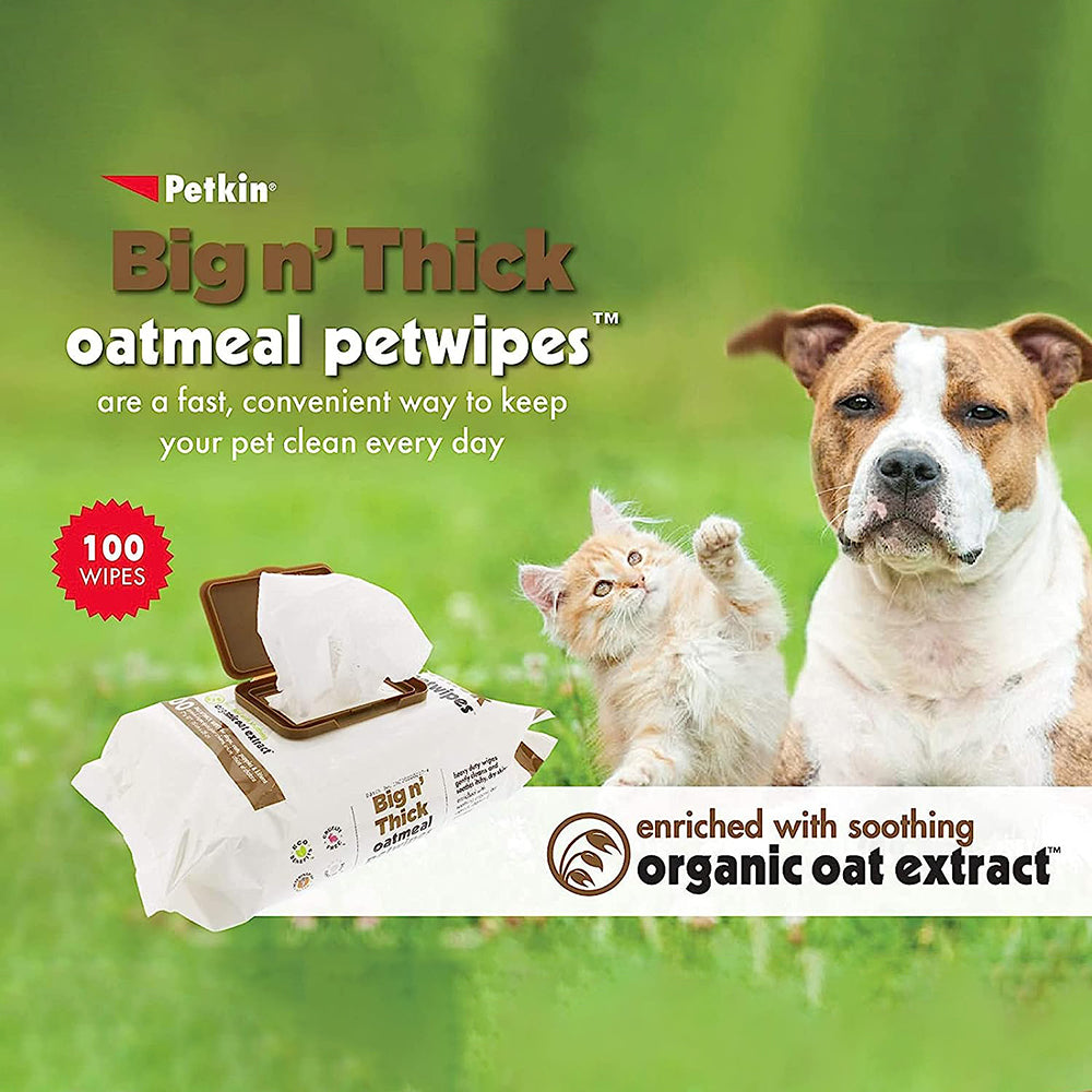 Buy PetKin Oatmeal Pet Wipes Value Pack - 125 Pieces Online | HUFT ...