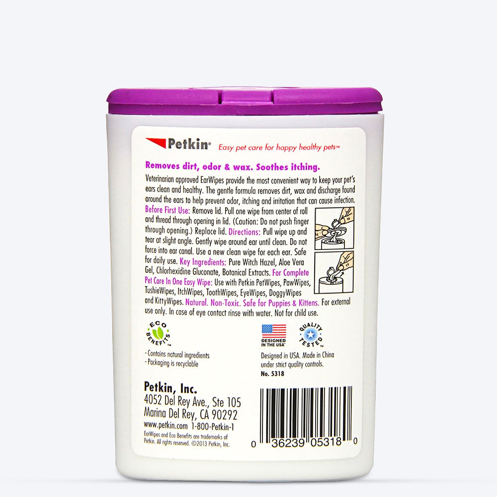 Petkin sales ear wipes