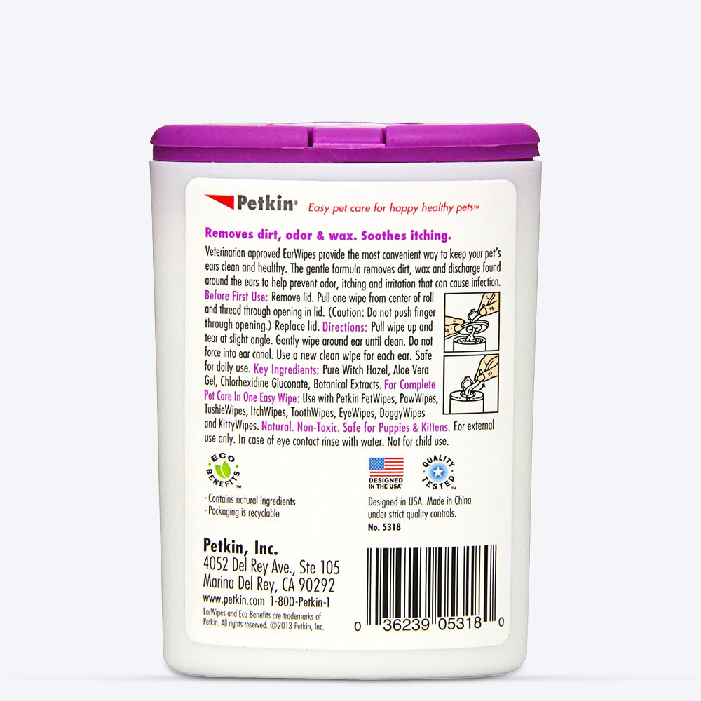 Petkin Ear wipes for Dogs and Cats - 30 wipes_03