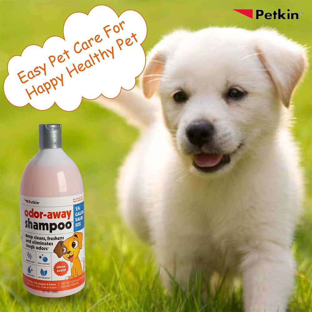 Petkin Odor-Away Shampoo For Dogs & Cats - Citrus - 1000 ml_06