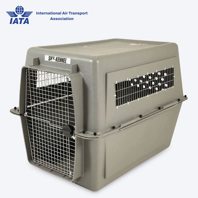 Petmate Sky Kennel Carrier For Dog & Cat - Light Grey - Heads Up For Tails