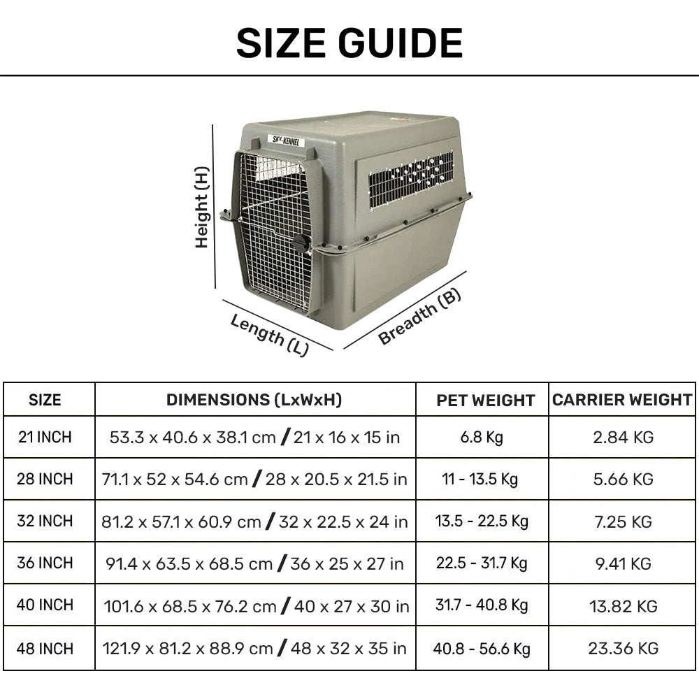 Petmate Sky Kennel Carrier For Dog & Cat - Light Grey