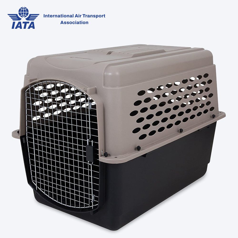 Petmate Vari Kennel Pet Carrier Bleached Linen &amp; Black For Dogs &amp; Cats - 36 X 23 X 15 inch