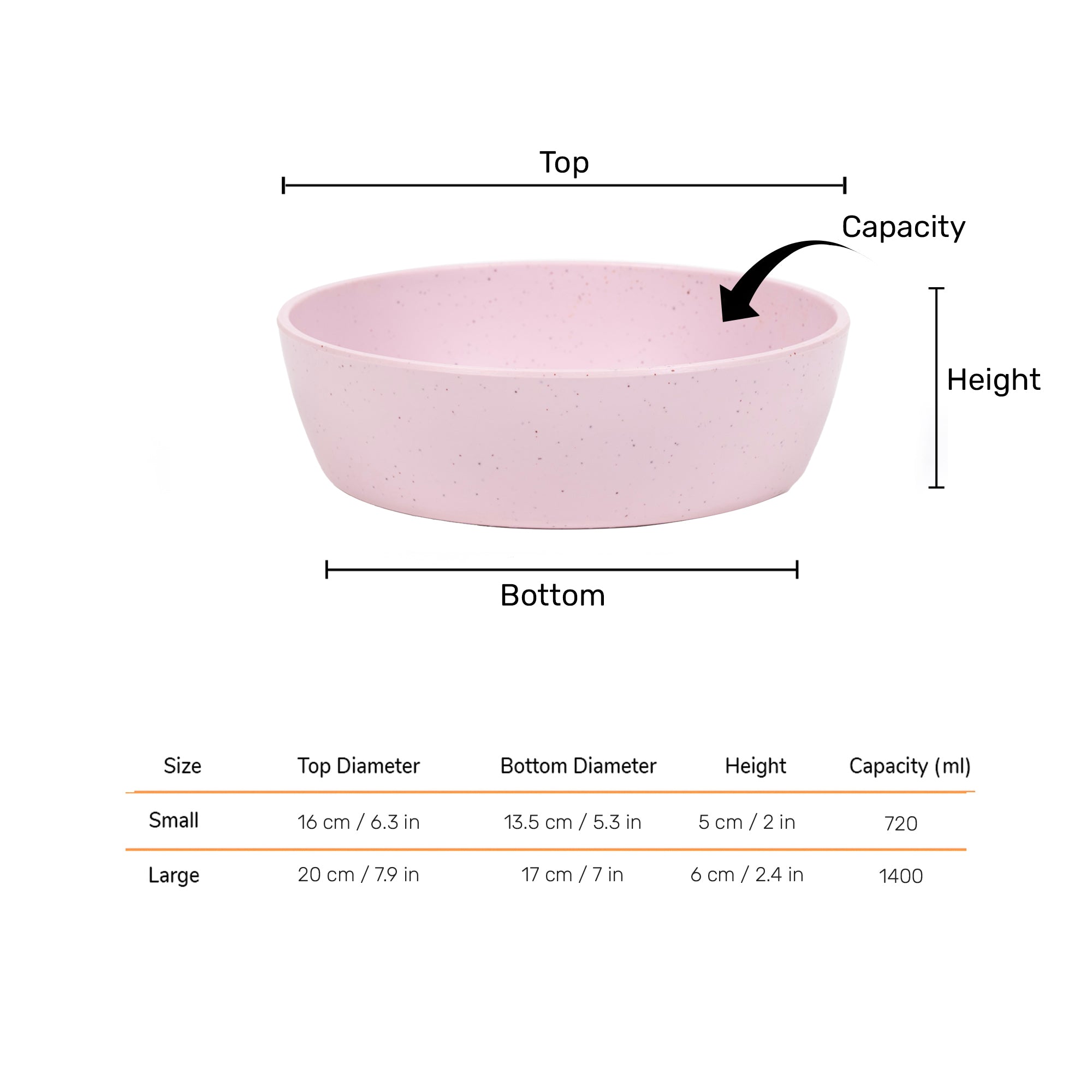 HUFT Classic Melamine Bowl For Dogs - Pink - Heads Up For Tails