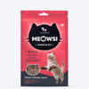 Meowsi by HUFT Chicken, Fish & Cranberry Power Bites Cat Treats, 50 gm, supports bladder health with high protein.