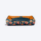HUFT Personalised Sunset Bloom Lounger Bed For Dog - Navy Blue - Heads Up For Tails