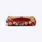 HUFT Personalised Scarlet Blossom Lounger Bed For Dog - Dark Red - Heads Up For Tails