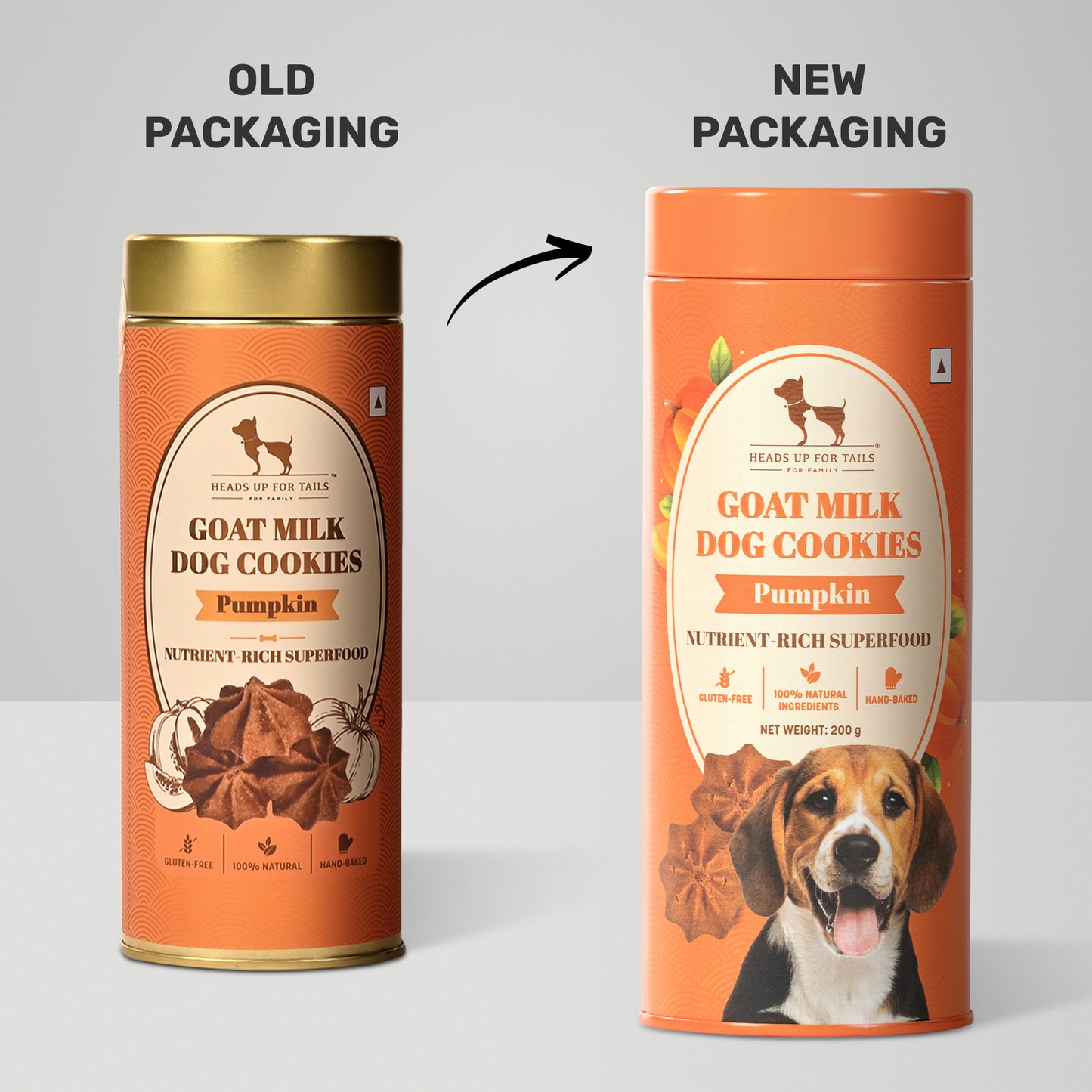 HUFT Goat Milk Dog Cookies - Pumpkin - 200 g - Heads Up For Tails