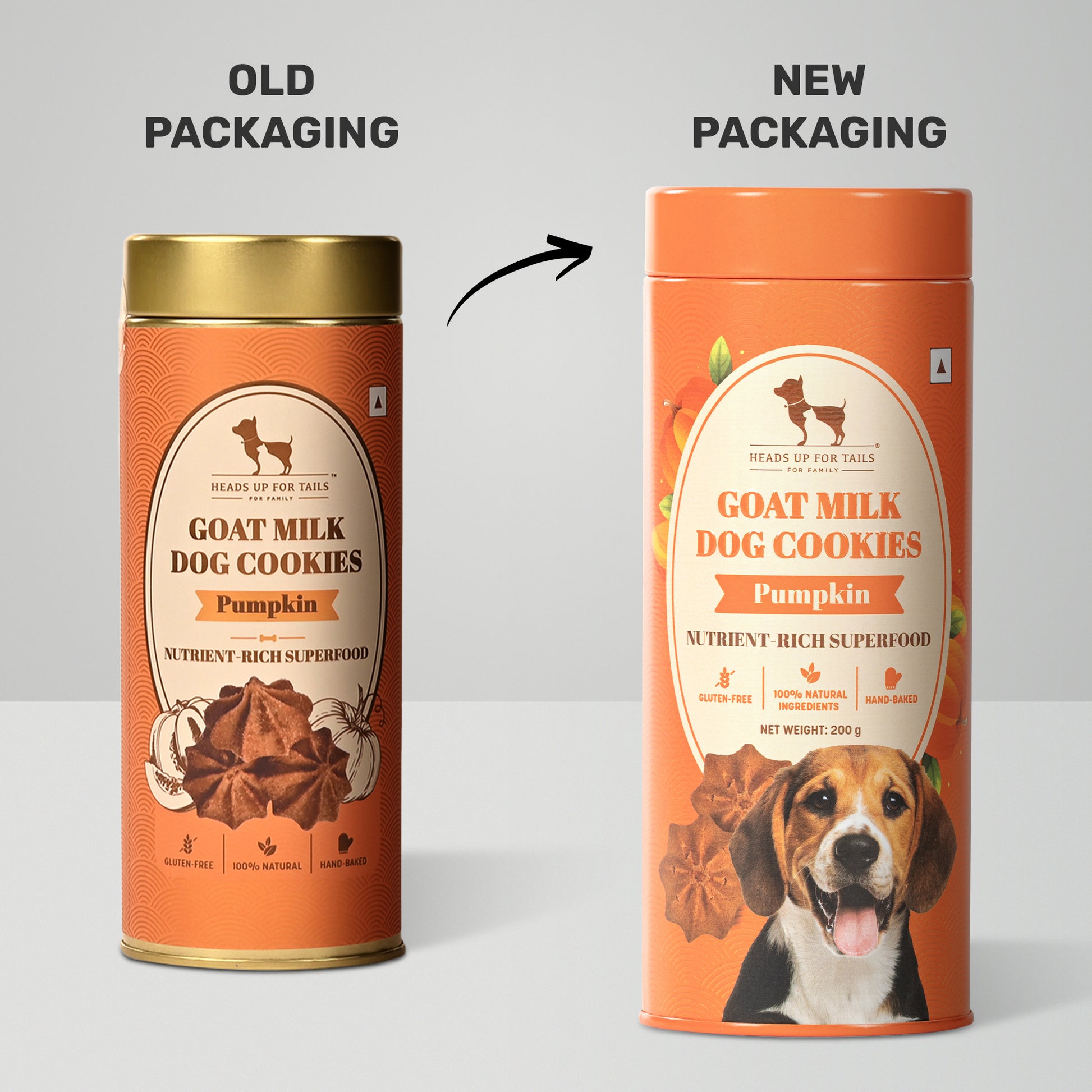 HUFT Goat Milk Dog Cookies - Pumpkin - 200 g - Heads Up For Tails
