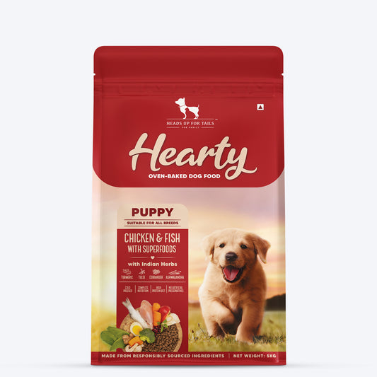 Hearty Oven-Baked Dry Food For Puppies With Chicken, Fish & Indian Herbs - All Breed