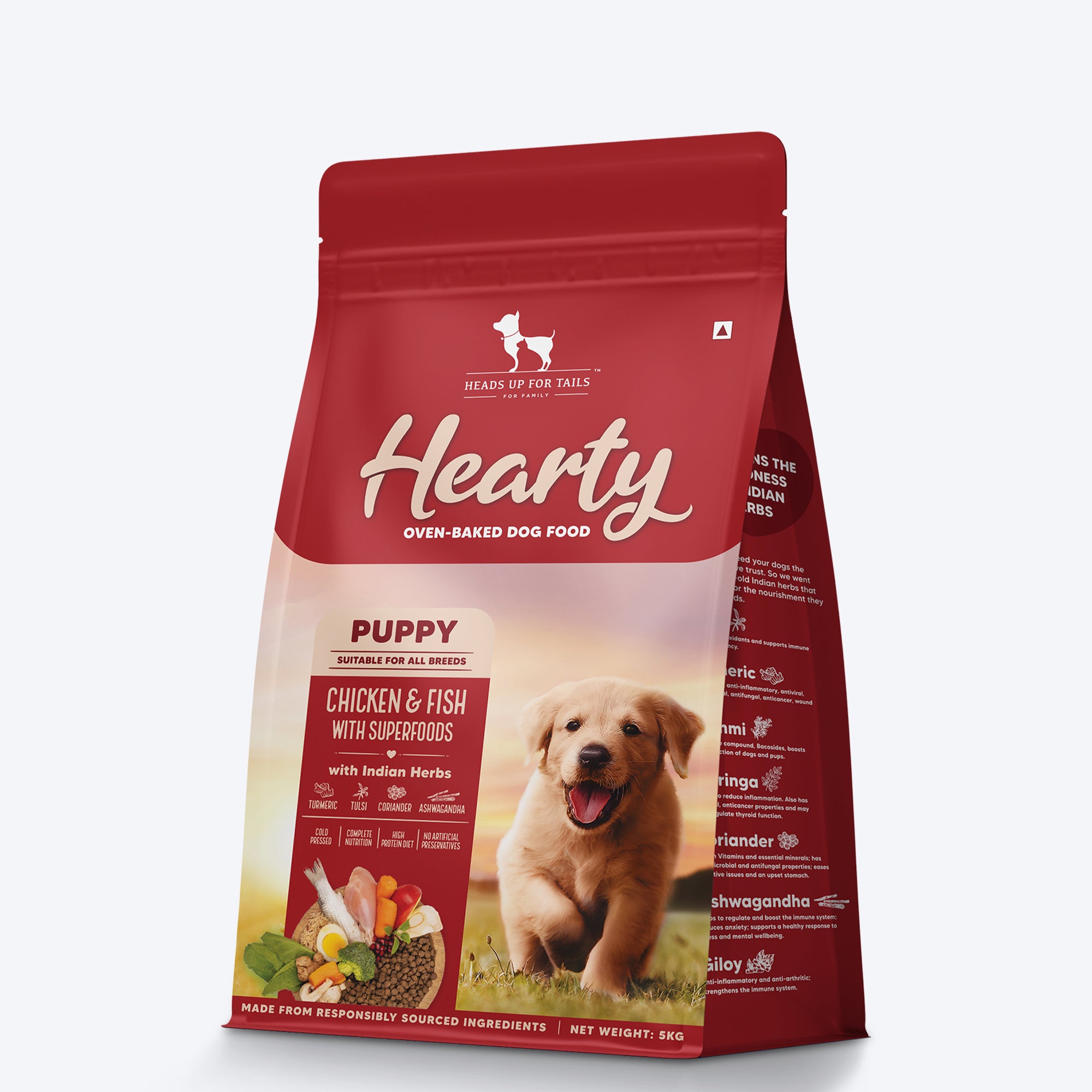 Buy Hearty Oven Baked Chicken Fish Dry Food For Puppy Heads Up For Tails