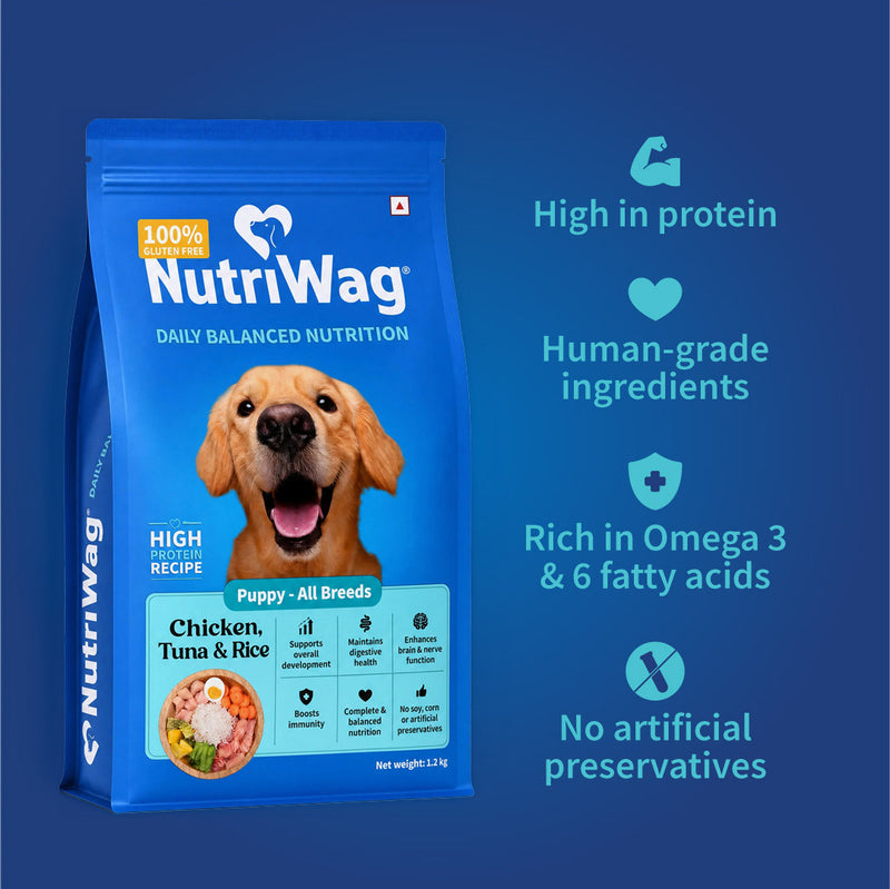 NutriWag Chicken, Tuna & Rice Dry Food For Puppy