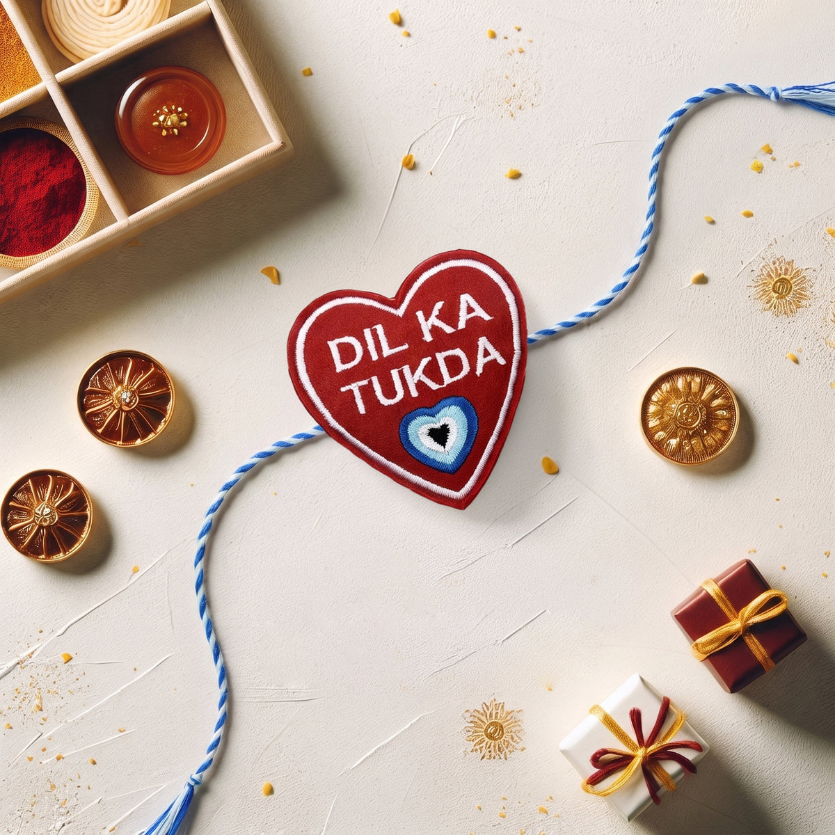 HUFT Dil Ka Tukda Tie Rakhi For Dog & Cat - Red